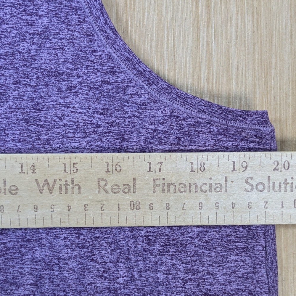 Athleta Uptempo II Tank Purple Heather Scoop Neck Yoga Top Large Activewear Gym - Picture 6 of 8